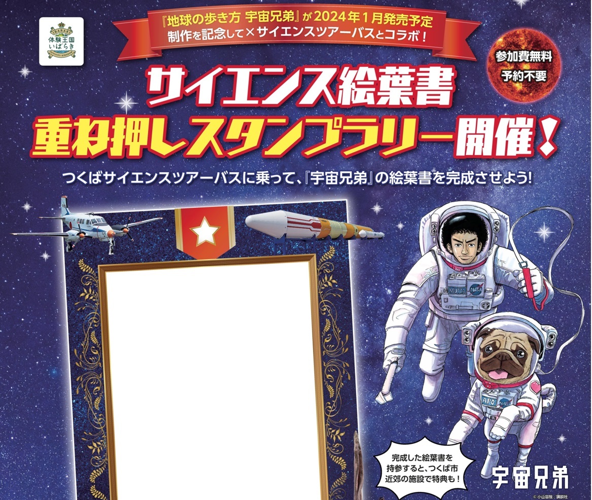 サイエンス絵葉書重ね押しスタンプラリー